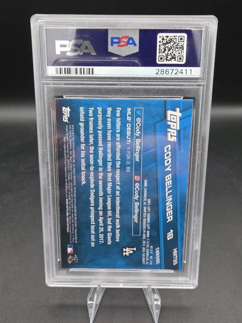 2017 Topps Chrome Update - Rookie Debut Cody Bellinger #HMT99 (RC)